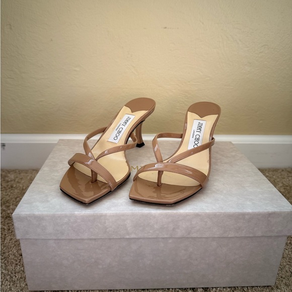 Jimmy Choo Nude Heeled Sandals - Picture 2 of 12